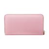 Gucci GG Marmont Pink Grained Leather Zip Around Long Wallet With Bamboo Pull For Women Luxury Daily Use