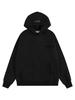 2025 Men's FOG Essentials Black Hooded Sweatshirt with Silicone Lettering and Double Stitching