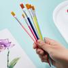 12 Pcs Painting Brushes Set Art Round Flat Hair Nylon Hair Paint Brush Pen For Oil Acrylic Watercolor School Art Supplies