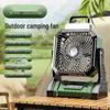 Portable Rechargeable USB Fan with Light for Camping, Outdoor Activities, and Fishing