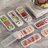 2/3 Compartments with Breathable Plug for Good Sealing Narrow Seam Refrigerator Fresh-keeping Box Frozen Meat Vegetable Food