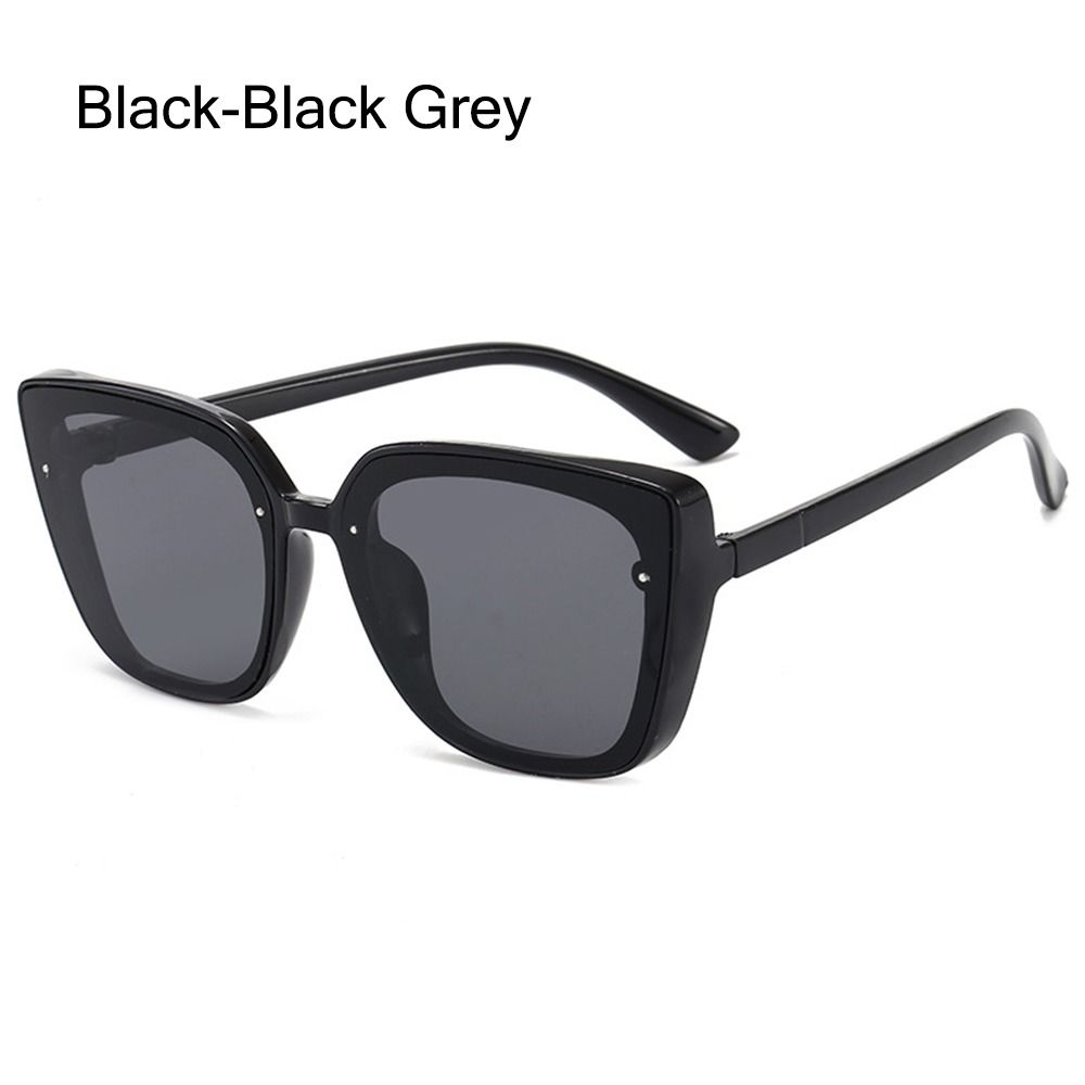 UV400 Protection Cat Eye Sunglasses Trendy Oversized Black Driving Shades Sun Glasses Beach/Travel/Streetwear