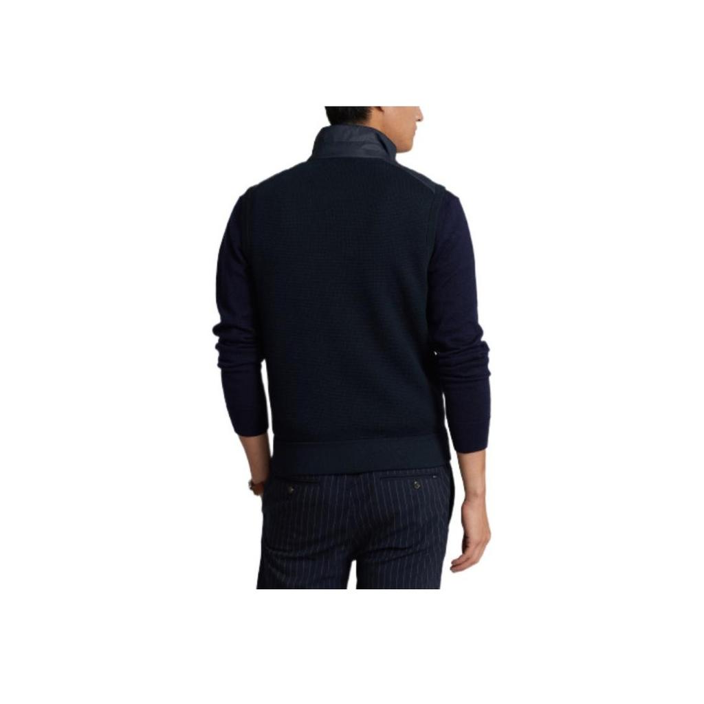 Polo Ralph Lauren Ss23 Color Block Stand Collar Zip Vest Men Vests Blue Black MNPOSWE1CM20062-410