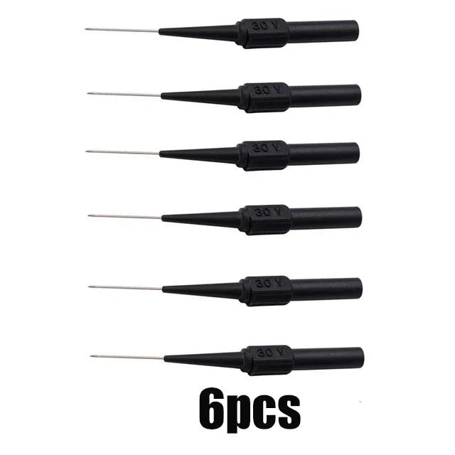 1/20PCs 30V Motorcycle Diagnostic Tools Multimeter Test Lead Extention Back Piercing Needle Tip Probes Car Test Probe Kit 0.7MM