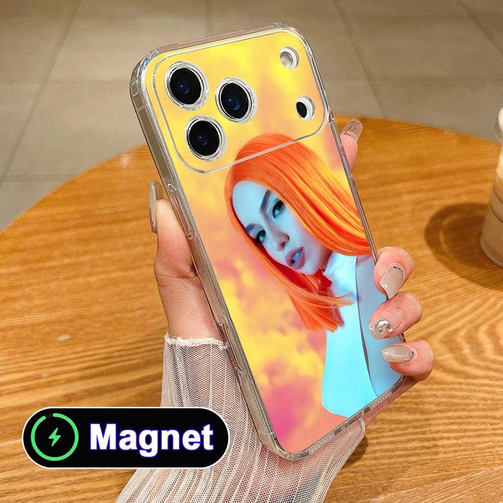 Fashion Ava Max Clear TPU Magsafe Mobile Phone Case for iPhone 17 16 15 14 13 12 11 Air Pro Max Plus Mini Colorful Cover