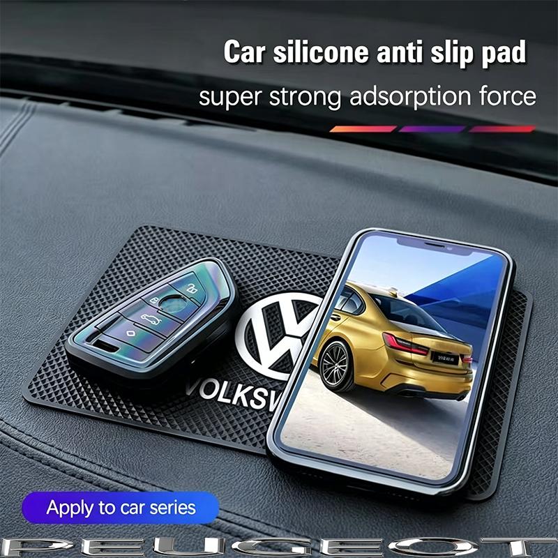 For Volkswagen 1K2 Car Dashboard Anti Slip Mats Phone Silicone Pad Auto Accessories For VW GTI Polo Golf Passat Tiguan Arteon Touareg Taigo Hub Cap