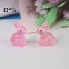 10 Stück Simulation leuchtender Hase bunte umweltfreundliche Kaninchenfigur Mini-Feengarten-Ornamente