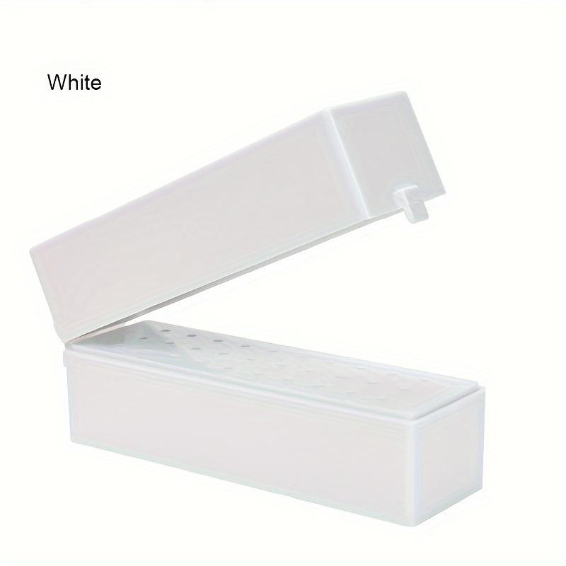 

30 отверстий, сверло для ногтей, пилочка, кисть, пластиковый ящик для хранения, держатель, контейнер, маникюрные фрезы, стеллаж, аксессуары, инструмент для дизайна ногтей белый