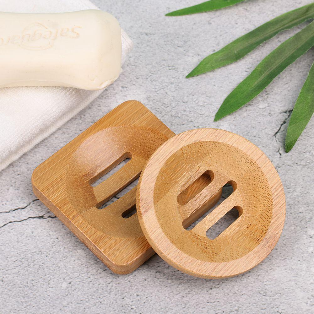 Home Toilet Wash Shower Soap Dish Box Container Bamboo Box Soap Tray