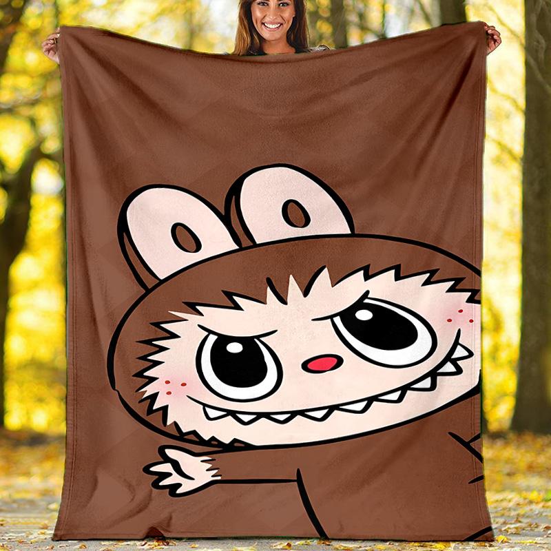 labubu printed throw blanket—lightweight,soft,warm;versatile blanket for all seasons—perfect as &air-conditioning throw,nap blanket