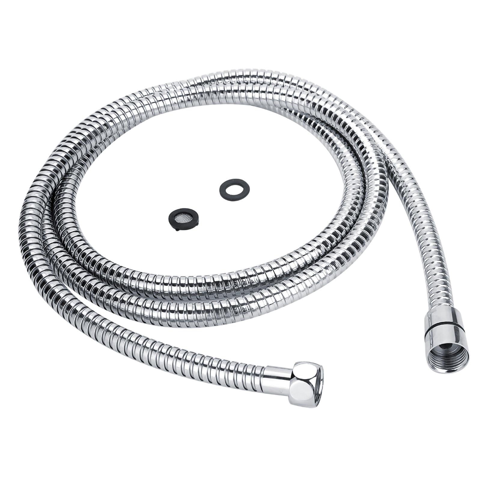 Stainless Steel Shower Hose Extra   Handheld Shower Head Hose Replacement  1.5mCelsius4.9ft