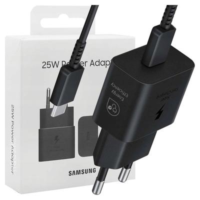 Přistát. Síť. Samsung Ep-T2510Xb 25W Rychlé Nabíjení + Kabel Usb-C/Usb-C Černý/Black