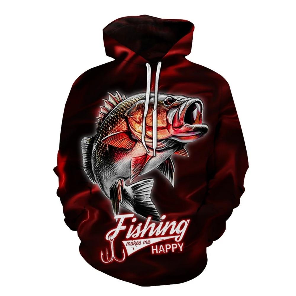 Offshore fishing shirt print FISHING fishing pattern hoodie outdoor sports leisure fleece fishing sweater