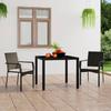 Vidaxl Garden Chairs With Cushions, 2 Pcs., Poly Rattan, Black