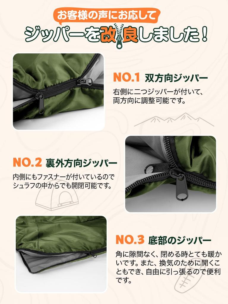 Wolfyok Outdoors Winter Sleeping Bag Limbs 230T Multifunctional Sleeping Comfortable Temperature Range Fully Includes Storage Ideal for Car Emergency