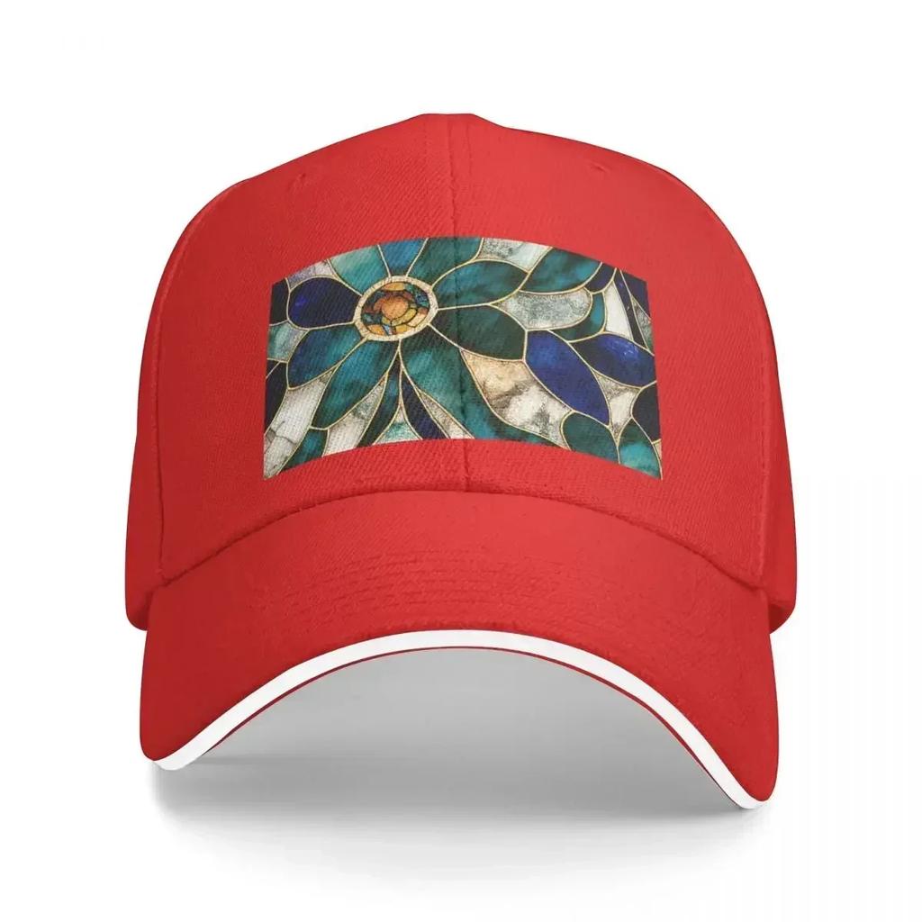 Stained Glass Flower Baseball Cap luxury caps fun hats Big Size Hat Unisexs Caps Womens