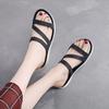 2025 Summer New Sandals Women's Flat Heel Soft Sole Jelly Shoes Comfortable and Fashionable Wear Cool and Light