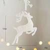 Christmas Tree Hanging Pendants Glitter White Deer Ornaments Xmas Elk  Christmas Decor for Home Kids Toy New