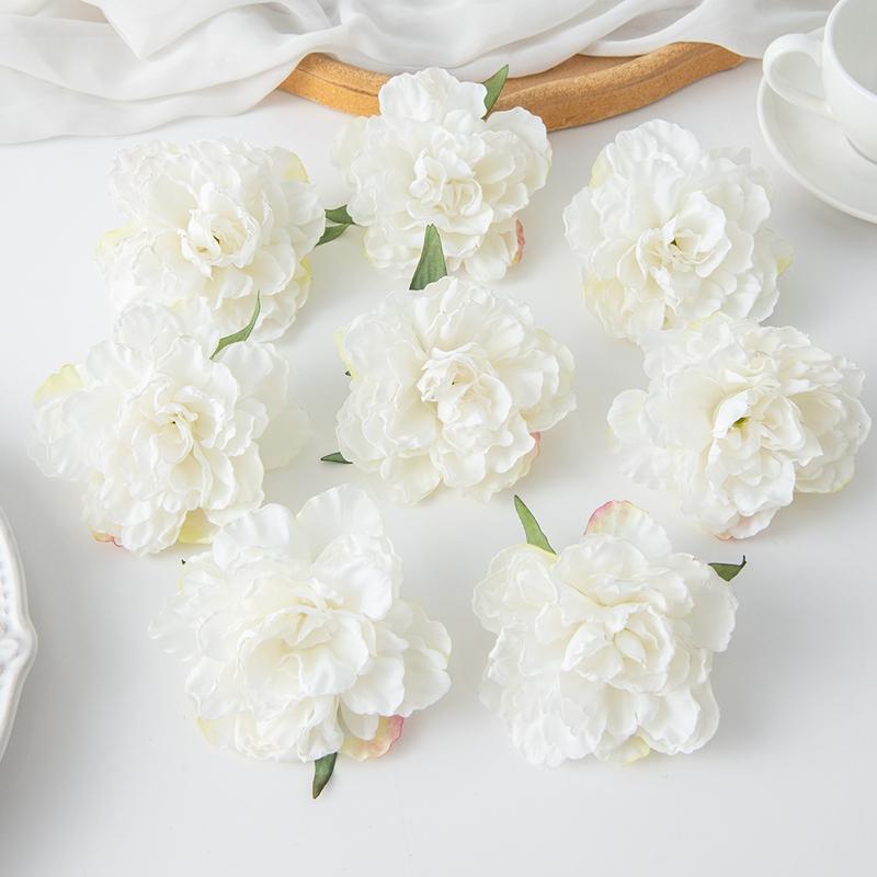 

5/10 шт. Искусственно сделанные цветы с обожженными краями и пионами для домашнего досуга, заколки для волос, свадебное украшение одежды, скрапбукинг 5PCS
