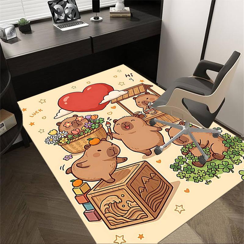 

1PC Capibala Market Non-Slip Floor Carpet Compatible for Office&Living Room&Bedroom&Dining room - Soft & Pattern, Vibrant Colors-H0336 60cm by 90cm