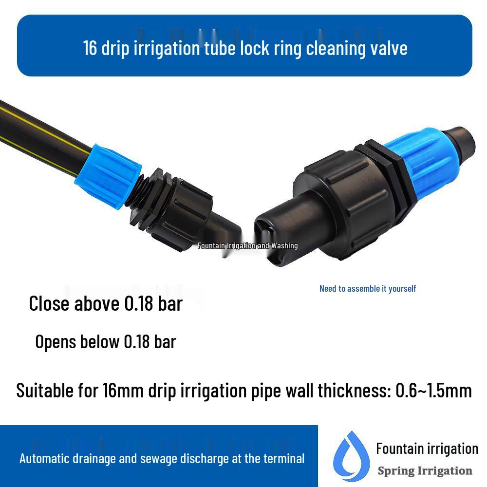 16PE Pipe Fittings: Straight Connector, Elbow Tee, Plug, Side Outlet, Drip Irrigation Valve, Sprinkler Connector, Drip Tube Switch