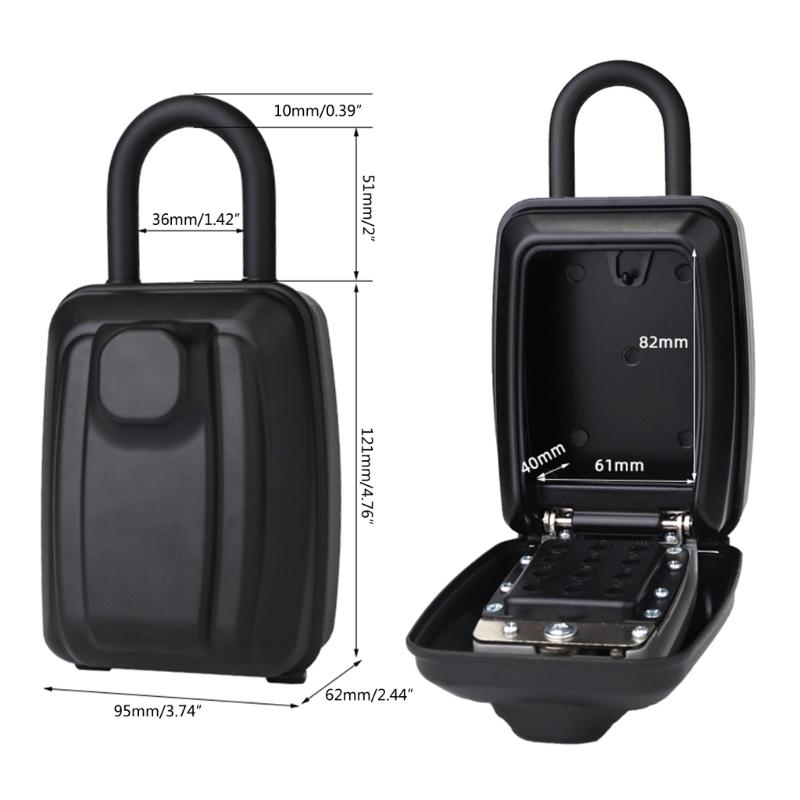 Weatherproof Outdoor Key Lock Box Wall Mounted Key Safe Codes Locking Storage Box Waterproof Lock Box for Key Room Card