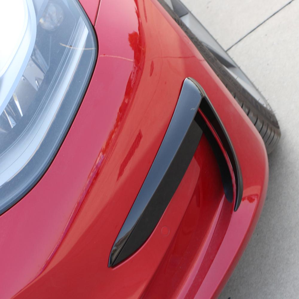 For Tesla Model 3 Model3 2017 - 2026 Front Blade Trim Bumper Spoiler Light Blade Decoration Sticker Trim Styling Accessories