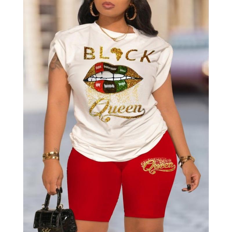 

YYFS Женская мода Повседневный Лето Весна Короткий рукав О-образный вырез Брюки Костюмы XXXL