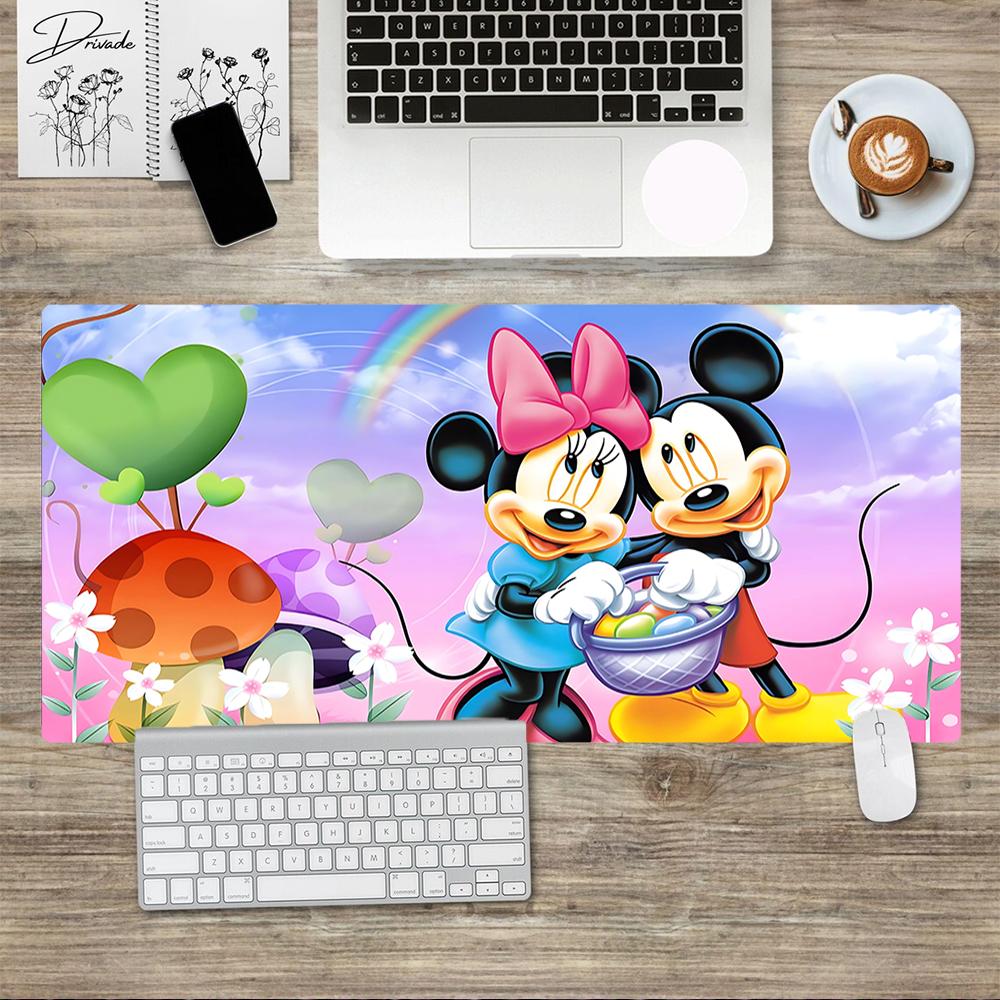 1Pc Mickey Minnie Mouse Easter Theme Mouse Pad 2Mm Thick Rubber Base Perfect Bedroomofficegame Room Ideal Gift Computer Keyboard Enthusiasts