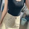 American Vintage Sexy Floral Midi Skirt Women's Spring High Waist Slimming Versatile Design Bodycon A-Line Skirt Trendy
