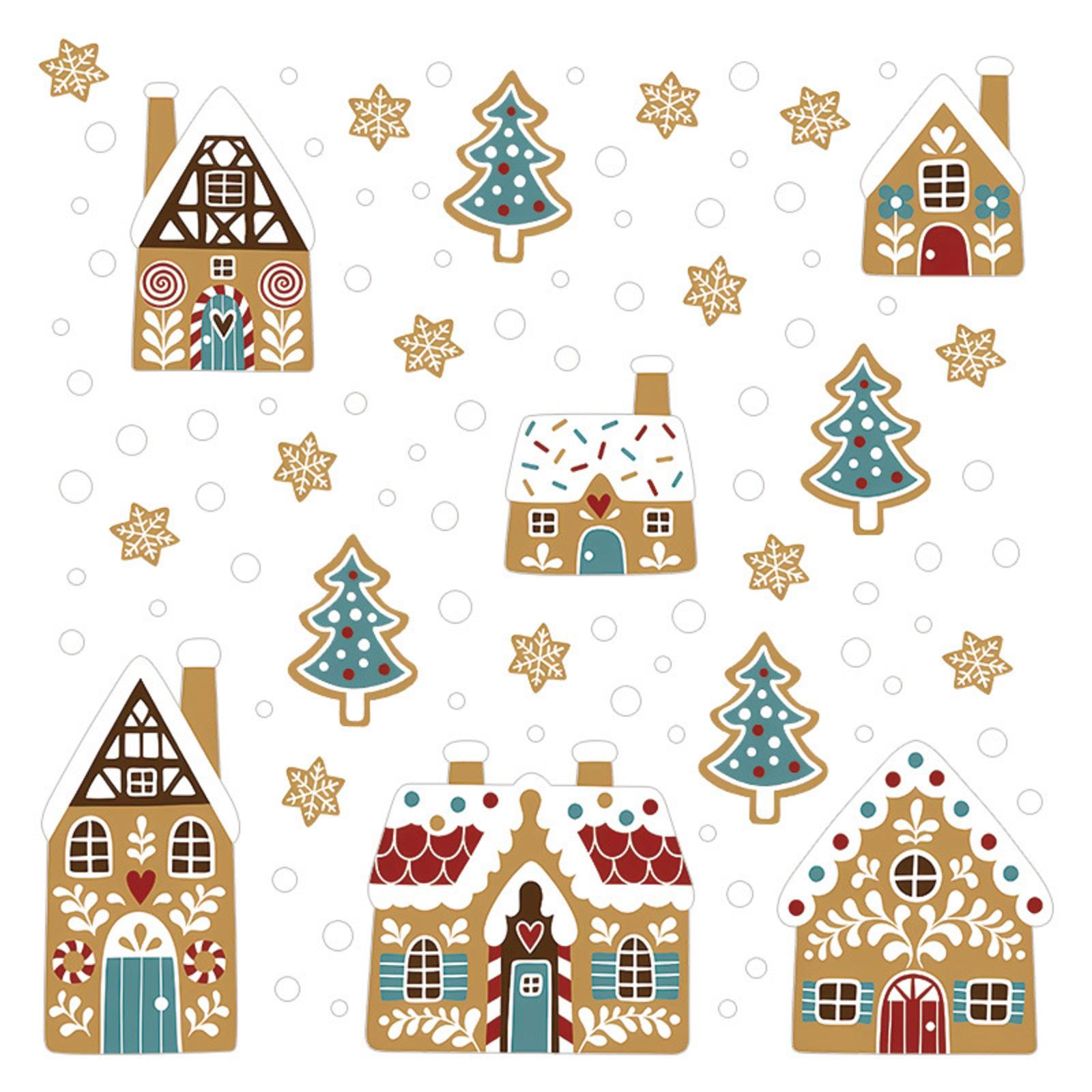 

Рождественские украшения Украшение для праздничной вечеринки Наклейки на окна ПВХ Статические наклейки Украшения для окон One Size