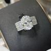 8 Carat Luxury Oval Moissanite Diamond Ring - European & American Style Women's Jewelry