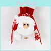 Creative Christmas Gift Cartoon Style Plush Drawstring Apple Bags For Festive Holidays