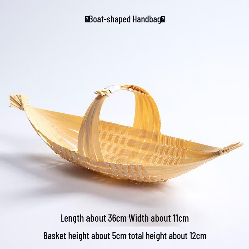 Handwoven Bamboo Snack & Fruit Basket