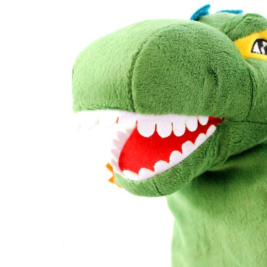 Cartoon Dinosaur Plush Soft Hand Puppet Kids Toddler Pretend Playing Toy Gift