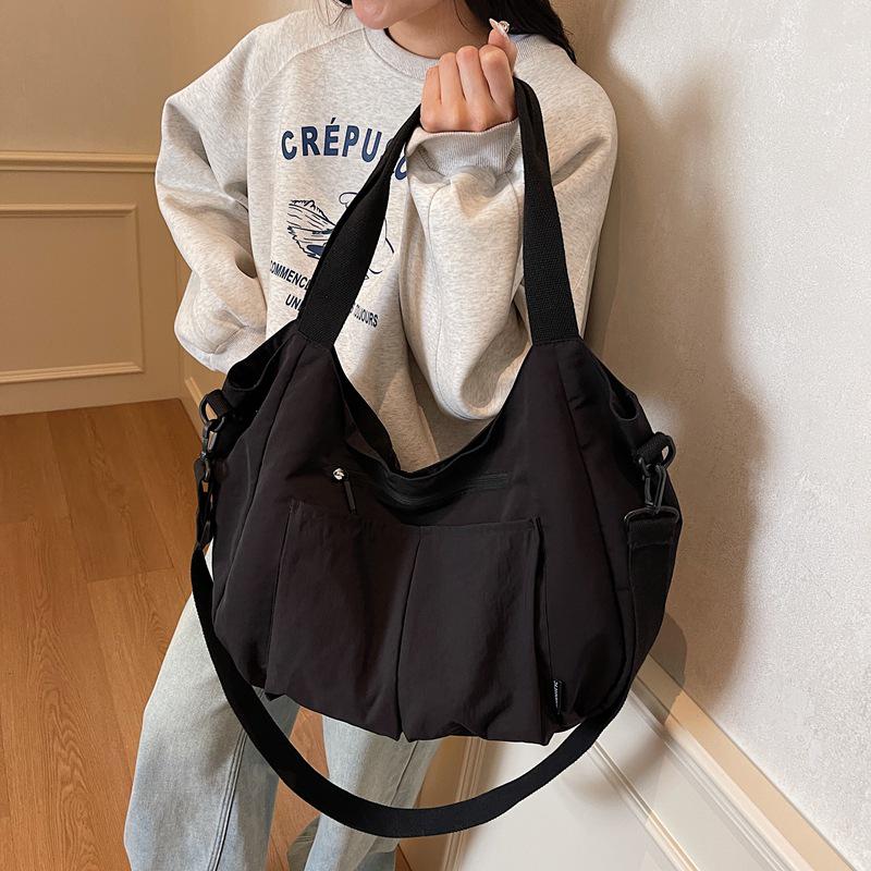 Autumn Women's High-End Large Capacity Tote & Crossbody Pleated Handbag