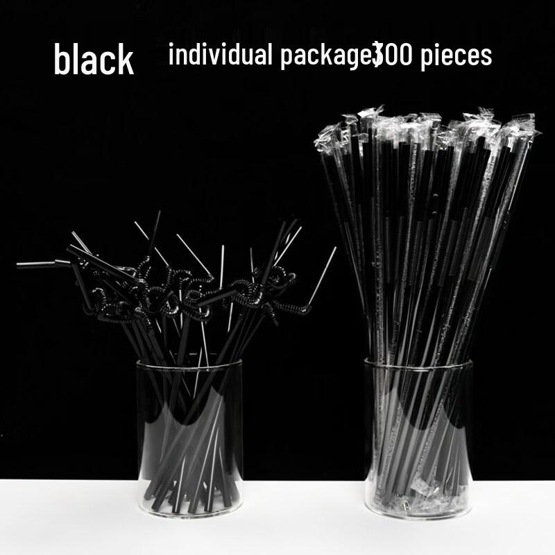 ZISIZ Disposable Colorful Art Straws