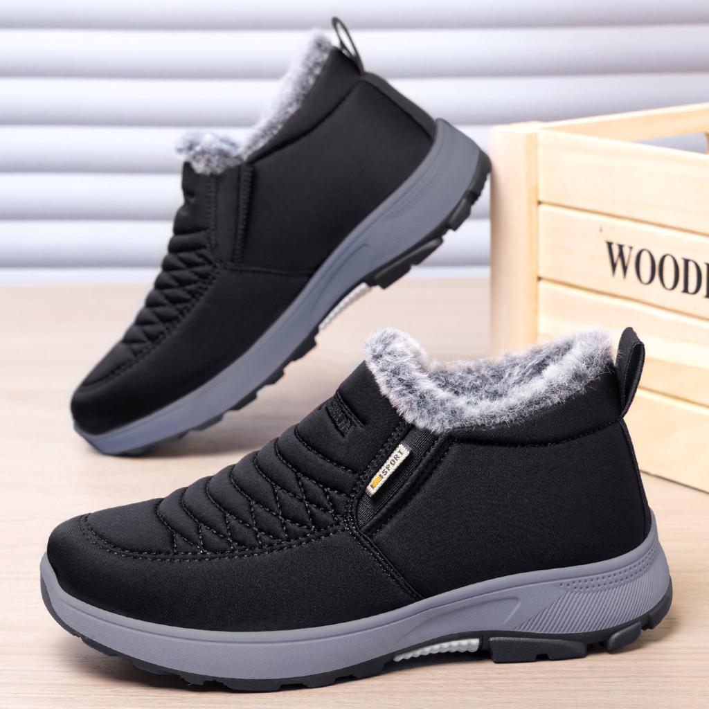 Women's Cotton Shoes, Couple's Snow Boots with Thick Fleece, Children's Warm Cotton Boots, Comfortable Short Boots