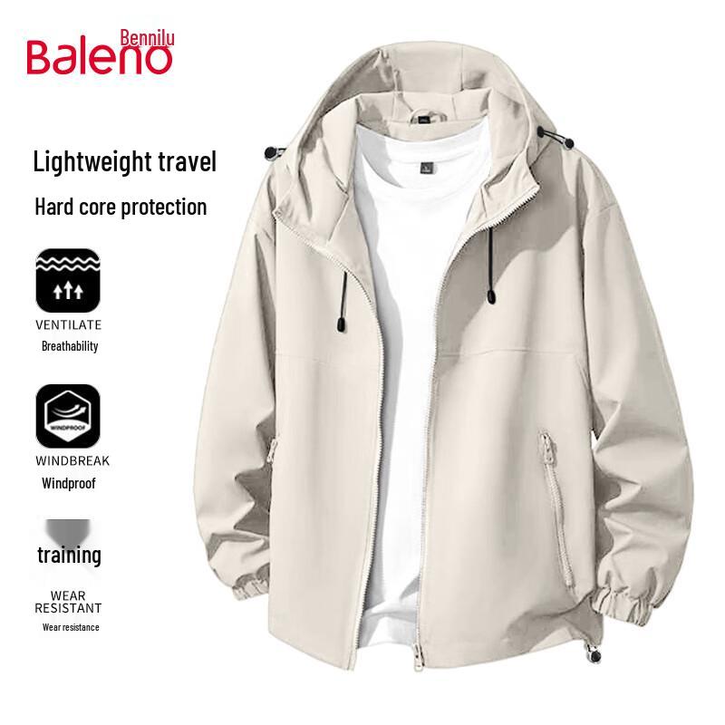 

Baleno Men s Casual Hooded Windbreaker Jacket