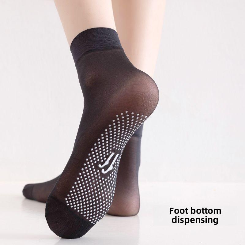 10/20 Pairs Women Summer Socks Silicon Snag-Resistant Non-Slip Grip Mesh Breathable Nylon Socks Ultra Thin Comfort Summer Socks