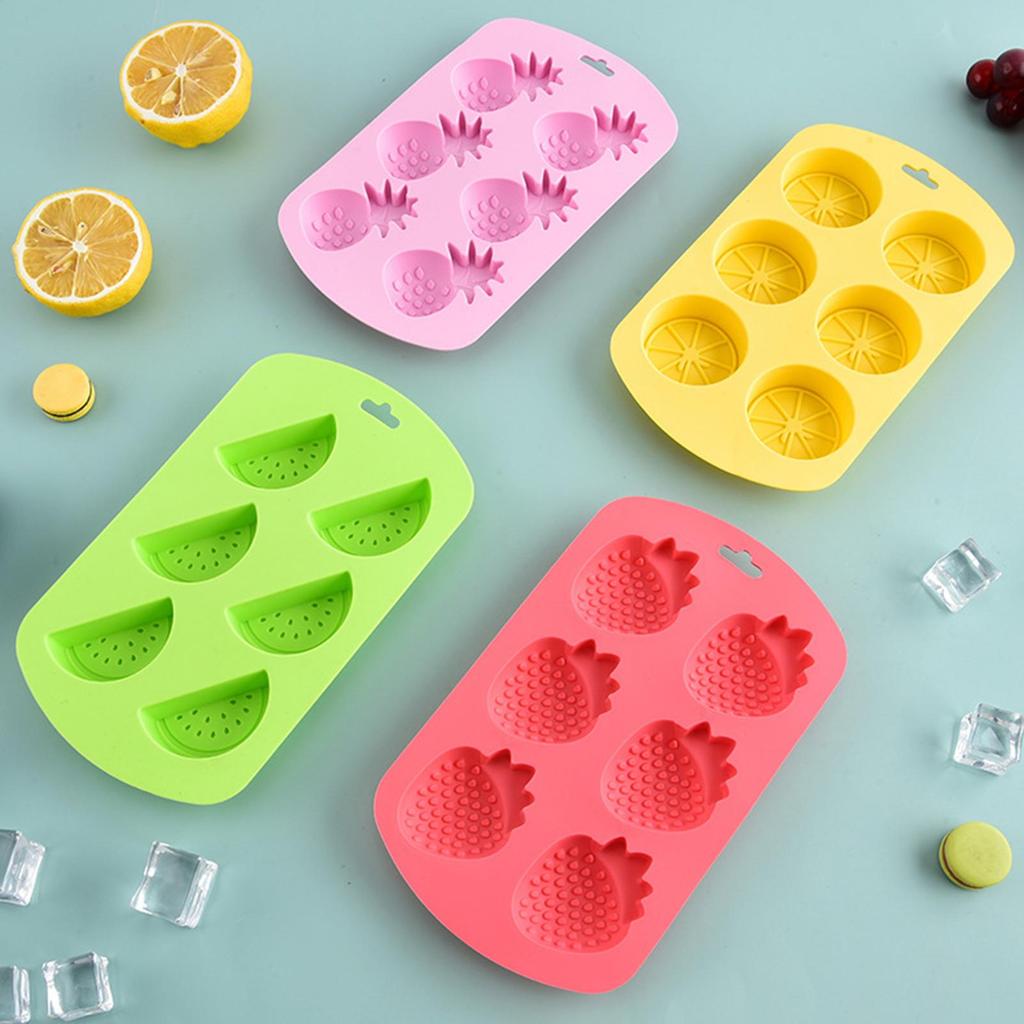 Fruit Shape Chocolate Candy Molds Silicone Ice Mold Non-Stick Watermelon/ lemon/ strawberry/ pineapple pattern candy Molds
