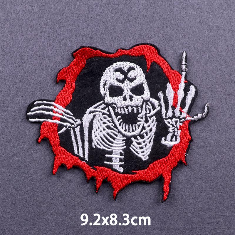 Flaschenpost Aufnäher Aufbügler Aufkleber Auf Kleidung Punk Totenkopf Bestickte Aufnäher Für Kleidung Hippie Aufnäher Für Kleidung DIY Klettverschluss