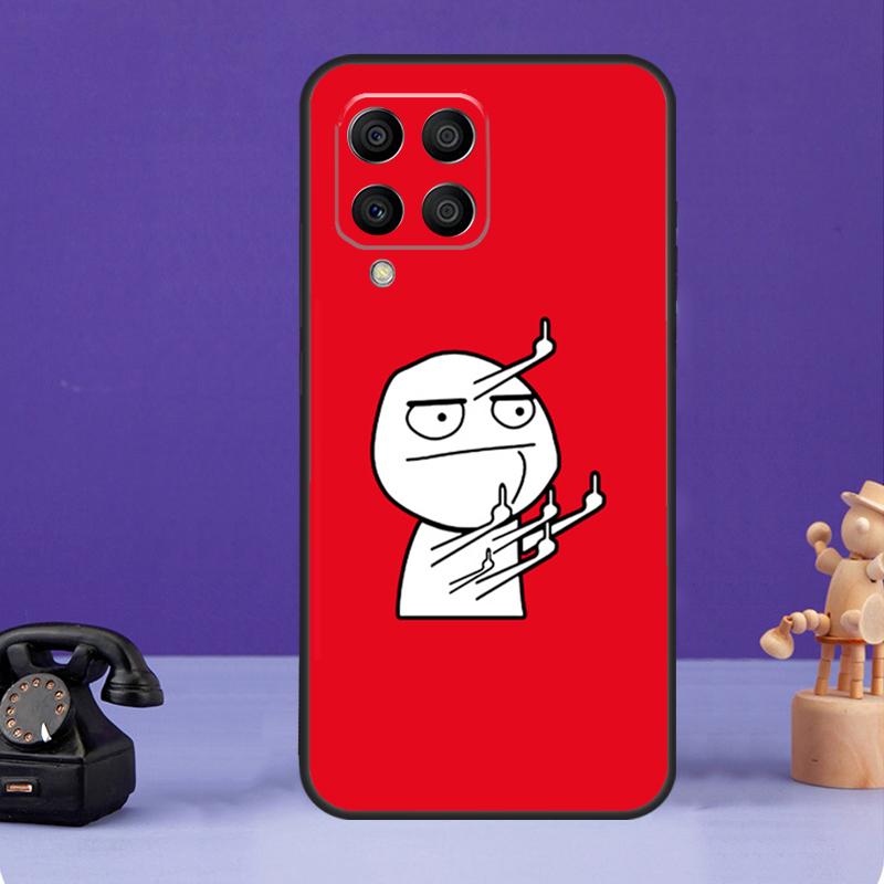 Vtipný pouzdro se středním prstem pro Samsung Galaxy M13 M33 M53 M20 M30s M31s M12 M32 M52 M11 M51 M14 M34 M54 M55 Kryt