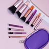 10-Piece Mini Makeup Brush Set: Blush, Contour, Eyeshadow Brushes with Compact, Portable Storage Bag