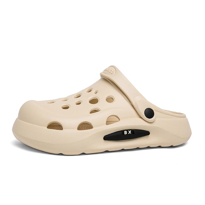 

Большие летние нескользящие модные уличные сандалии 30–45 лет, пляжная обувь, домашние мужские тапочки, садовая обувь, повседневная обувь 44/45 бежевый
