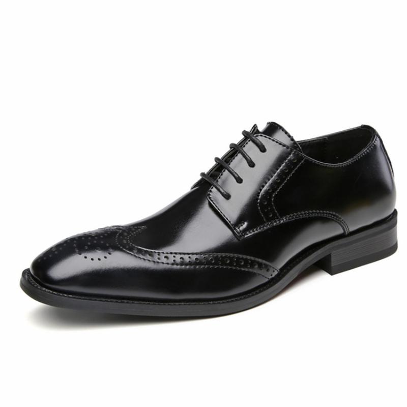 Genuine Leather Oxford Shoes Men Casual Business Shoes 2024 Fashion Breathable Carved Brogue Shoes Man Banquet Party Male Shoe