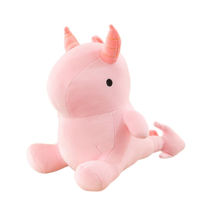 2030Cm Ultra Soft Dinosaur Doll Plush Toy Sitting Down Cotton Dino Cartoon Cute Animal Plushie Evil Corns Red Black Gift