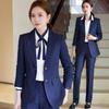 Trolman Women's Striped Double-Breasted Business Suit Set