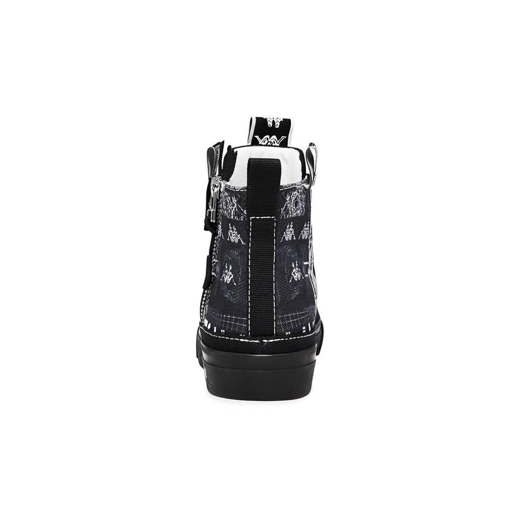 Kappa Fabric Wrap Non-Slip High-Top Skate Shoes Unisex Skate Shoes Black K0AY5CC05D-990