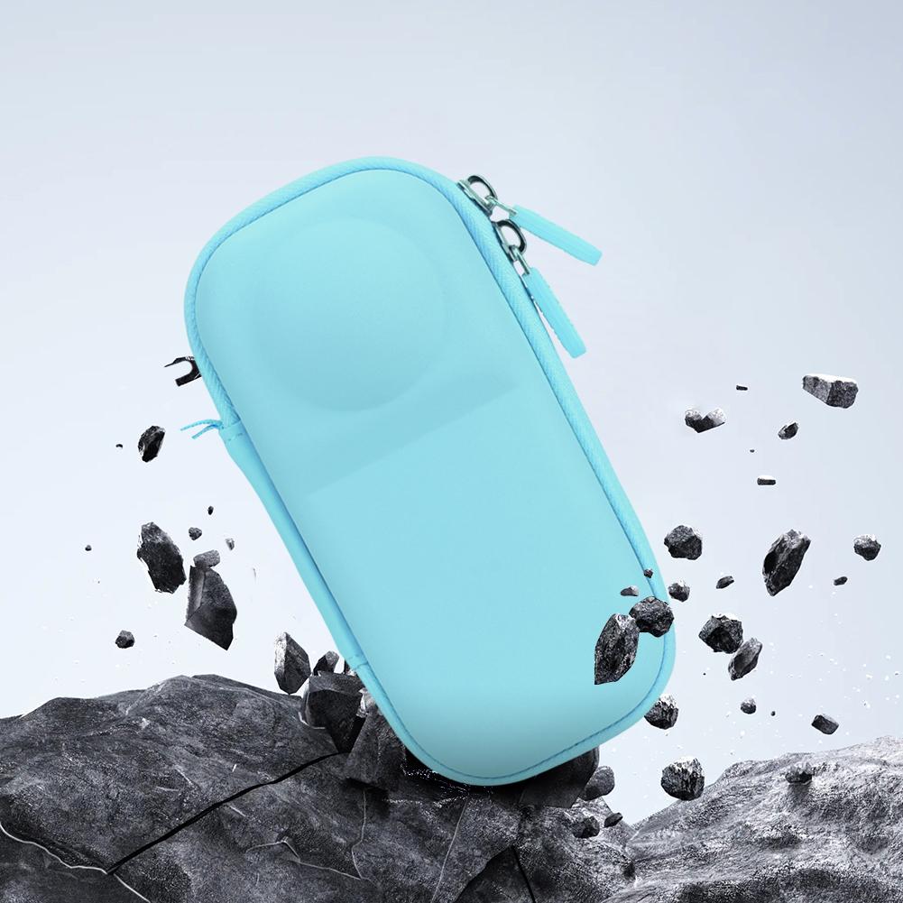 Portable PU Panoramic Storage Bag Handy Clutch Case Hard Shell Travel Storage Bag Compatible with Insta360 X5 Accessories